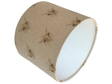 Load image into Gallery viewer, Highland Cow lampshade with animal print fabric, perfect for ceiling or table lamps.