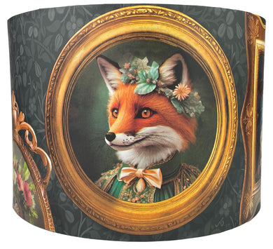 Vintage Animal Lampshade – Fox, Cat, Tiger & Dog Design for Ceiling & Table Lamps