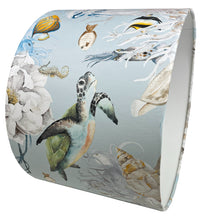 Load image into Gallery viewer, Ceiling light shade showcasing a charming under-the-sea design with dolphins and turtles.