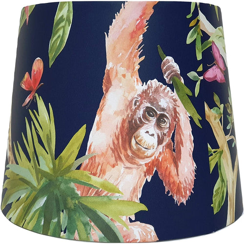 Jungle animals navy table lamp shade